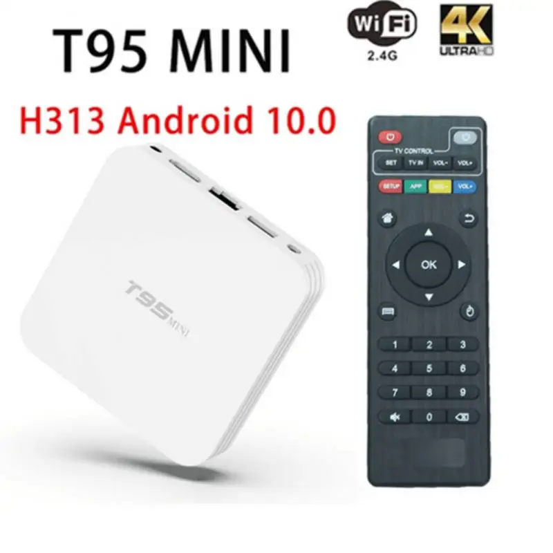 

T95 Mini Smart TV Box Android 10 Allwinner H313 Tvbox 2.4G WIFI 4GB 64GB Set Top Box Google Voice Youtube 4K Media Player HDR