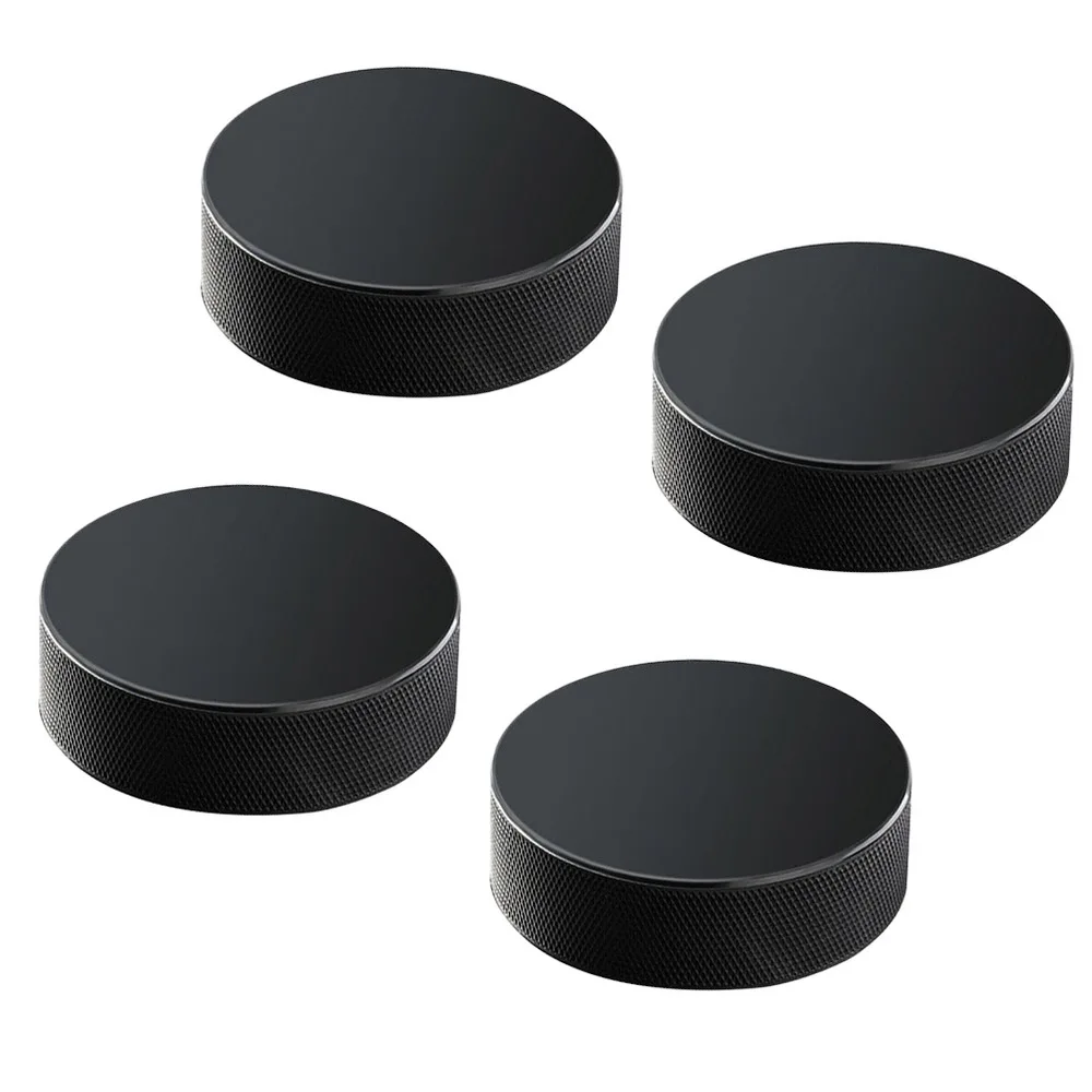 

6 Pcs Professional Rubber Ice Hockey Pucks Standard Hockey Balls Sports Supplies for Practice Training Game (Black)