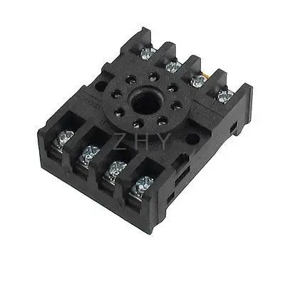 PF 083A 10A 250VAC 8 круглый штифт рейку Мощность основание релейного разъема для MK2P|Реле|