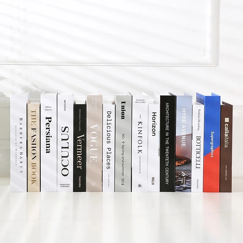 

Fashion Fake Books luxury decoration Books fashion modern home decor desktop luxury decoration book Simulation Prop Book