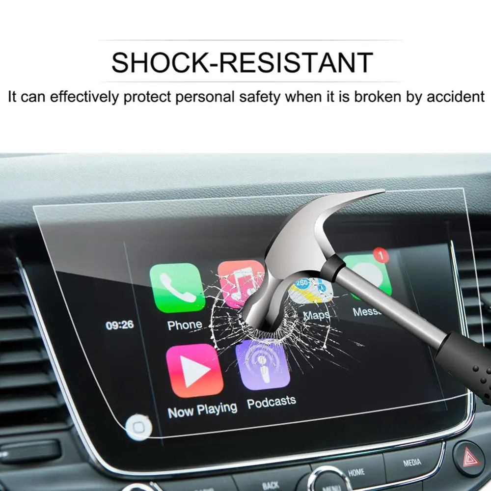 lfotpp for astra kvauxhall astra k 2018 car navigation display tempered glass screen protector auto interior protective sticker free global shipping