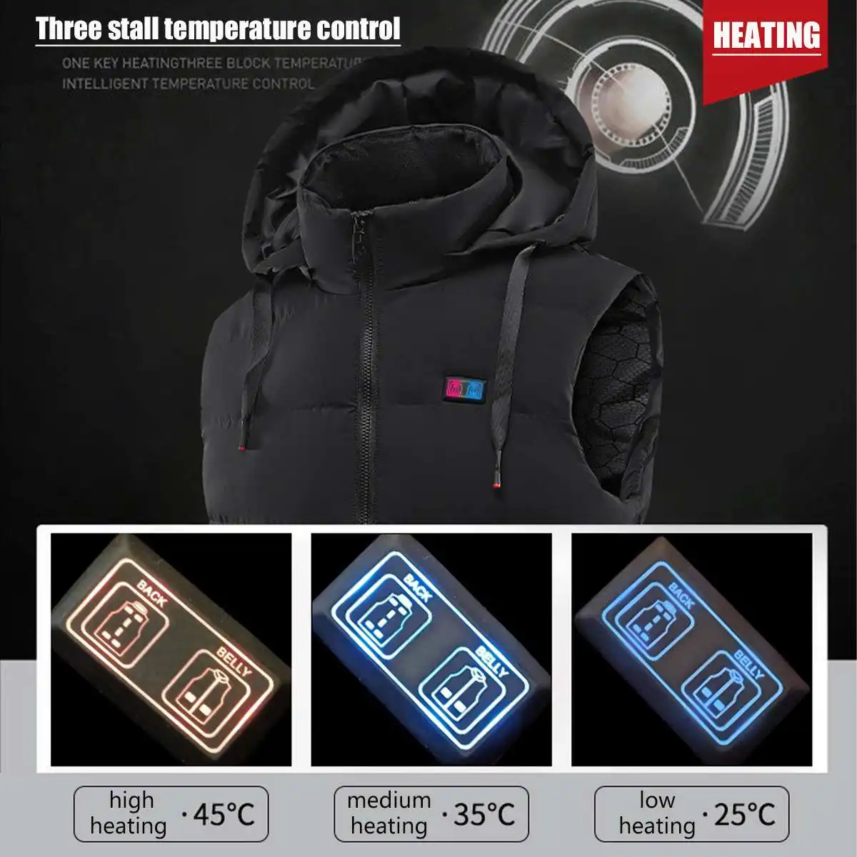 Жилет с подогревом 11 зон для мужчин и женщин Мужская зимняя уличная спортивная