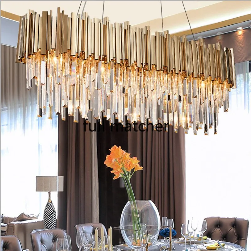 Современный Овальные Хрустальная люстра светильник ing приспособление роскошные