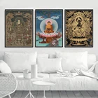 Будды плакат холст картины Настенный декор Тибет тангка Cuadro буде Decoracion Budismo Tuinposters Voor Buiten Boedha Bouddha стены