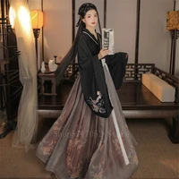 fairy women hanfu dress traditional chinese clothing festival outfit embroidery ancient folk stage performance dance costumes