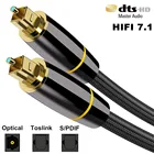 Оптический кабель SPDIF Toslink, оптоволоконный аудиокабель для динамика Dolby, усилителя звуковой панели Xbox PS5, PS4, сабвуферный волоконный кабель