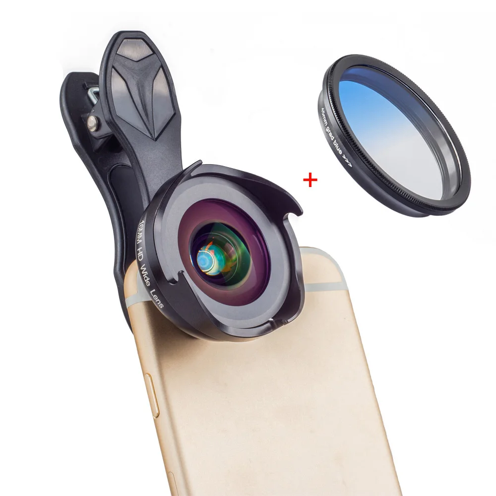 Профессиональный объектив Apexel HD для камеры телефона включает 0.6x широкоугольный