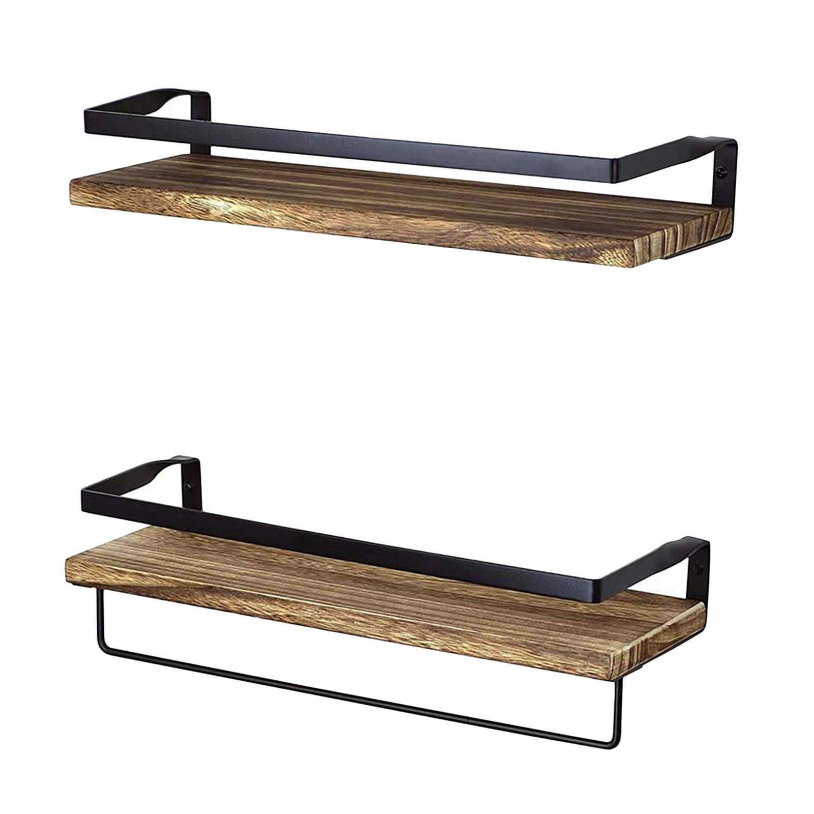 

Wall Storage Shelves Set of 2 Bedroom Floating Shelf Bottles Rack Holder