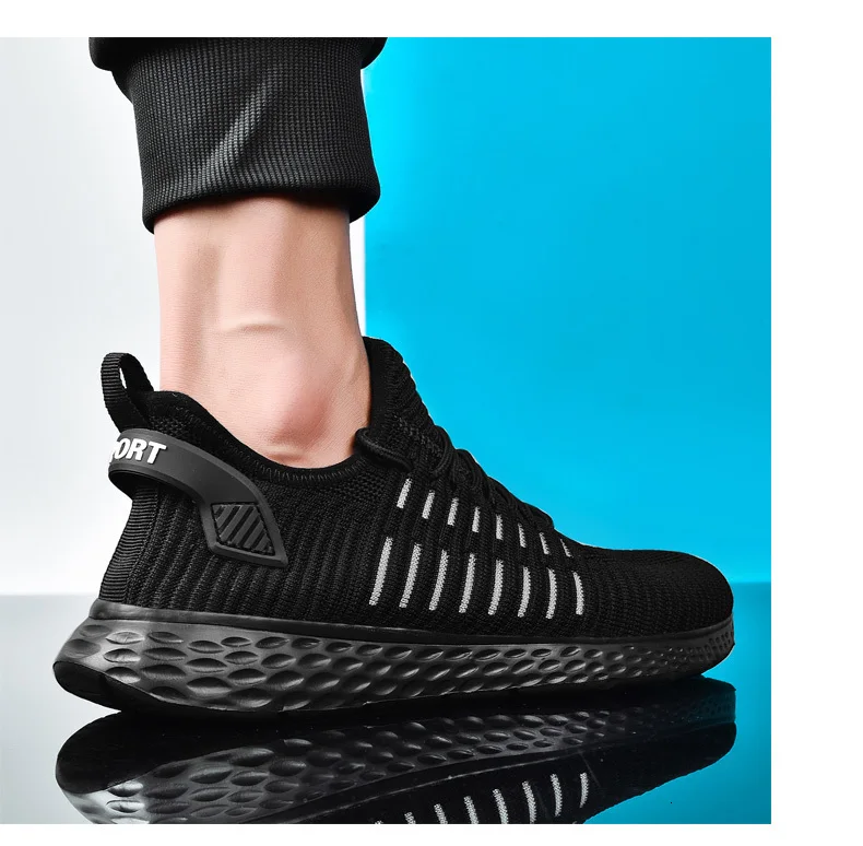 QZHSMY/Белая обувь для мужчин; светильник Flyknit; мужские кроссовки; дышащая повседневная спортивная обувь; сезон весна-осень; удобные теннисные туфли; Masculino