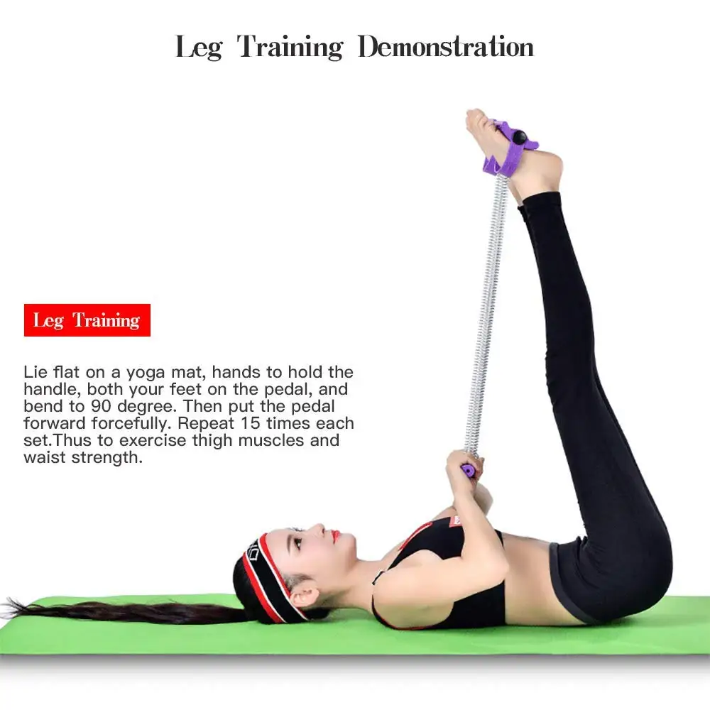 Fitness Equipment Elastic Puller Foot Pedal Leg Exerciser Arm Strength Rally Training Suitable for Men and Women | Спорт и