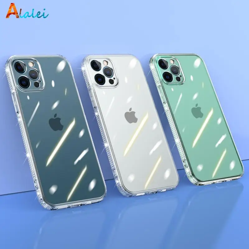 

Чехол для iPhone 11, чехол для iPhone 13 12 Pro Max Mini X XS Max XR 7 8 Plus, Прозрачный ударопрочный защитный чехол из ТПУ 2,0