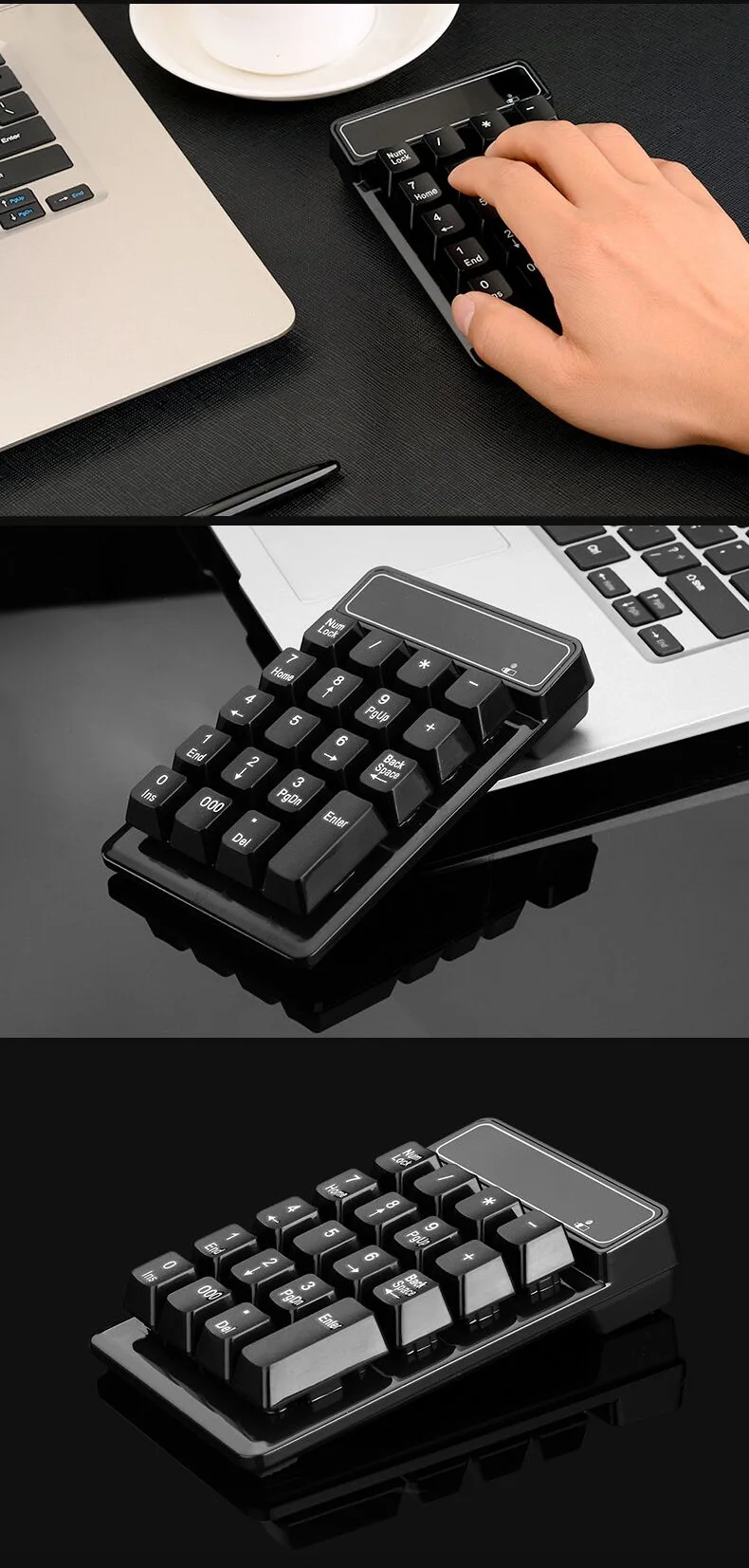 2,4 ГГц мини USB беспроводная цифровая клавиатура 19 клавиш цифровой клавиатуры Numpad приемник для Windows XP/7/8 ноутбук ПК компьютер