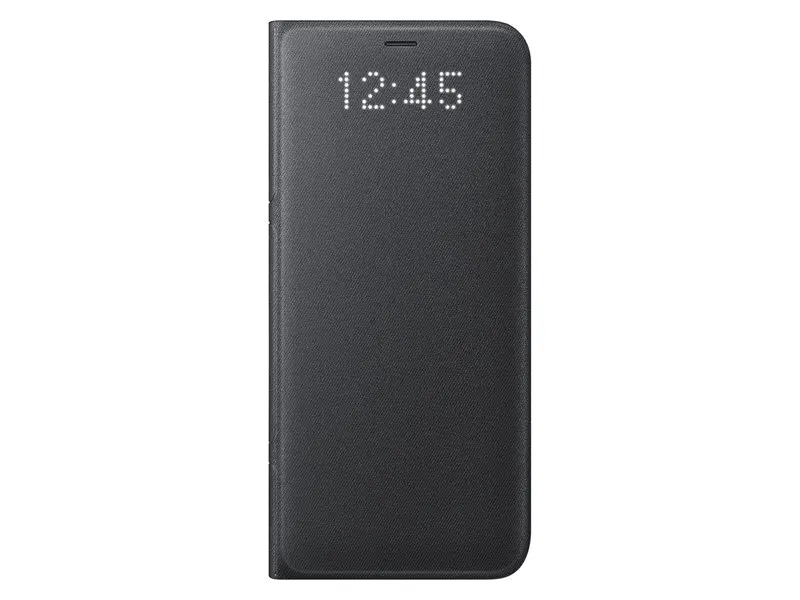 Black Светодиодный Чехол samsung для Galaxy S8 S8+ S8 Plus, чехол-кошелек с откидной крышкой, функция сна - Цвет: Black