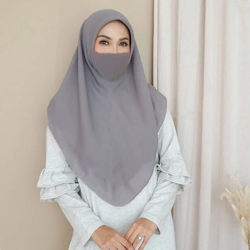 

Muslim Women Niqab Hijab Islamic Veil Face Mask Cover Head Scarf Middle East Prayer Amira Khimar Arab Headwear