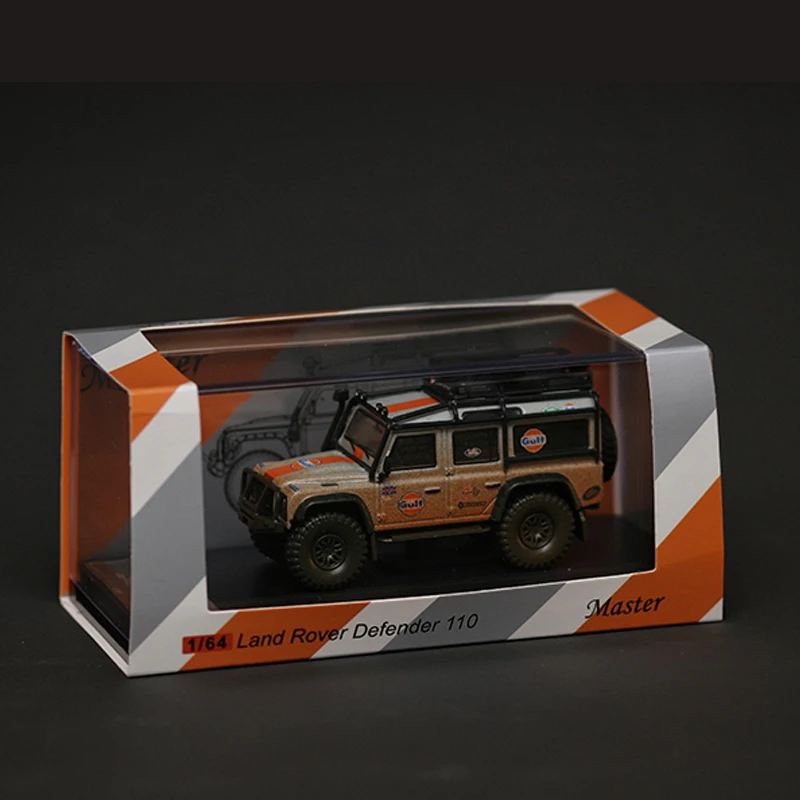 Master 1/64 Model Car Land Rover Defender 110 GULF Muddy Version Alloy Die-cast Vehicle With Luggage | Игрушки и хобби