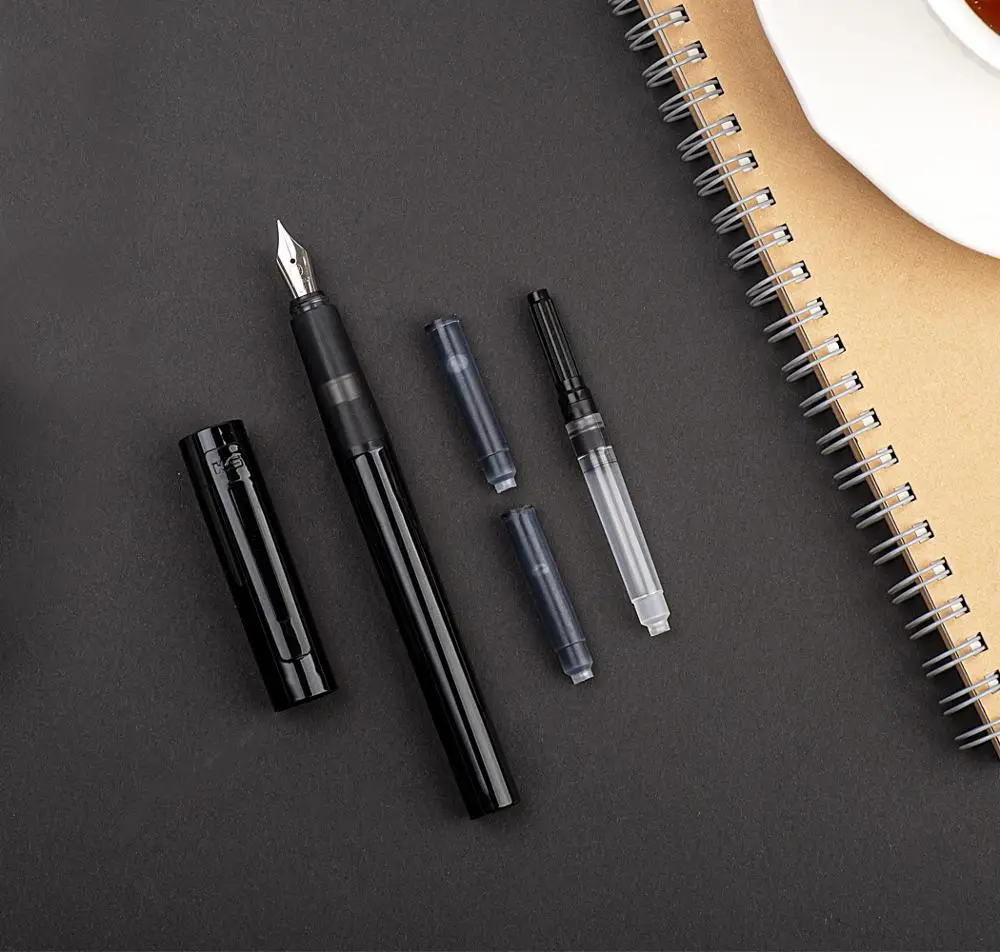 KACO SKY Candy Color Fountain Pen EF Nib Ink Original Box With A Converter 2pcs black ink cartridge replacement | Канцтовары для
