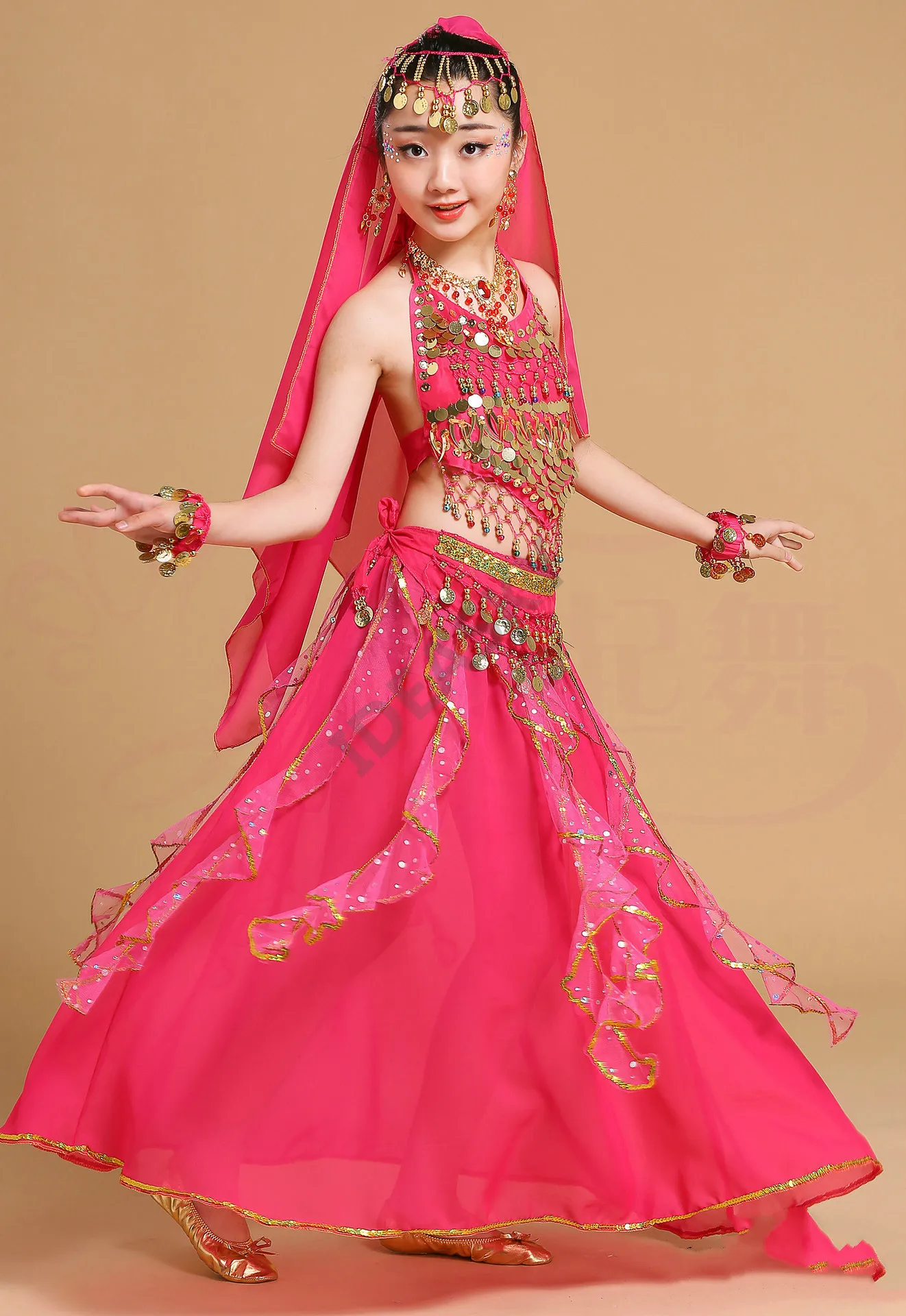 Профессиональный костюм для восточных и индийских болливудских танцев комплект