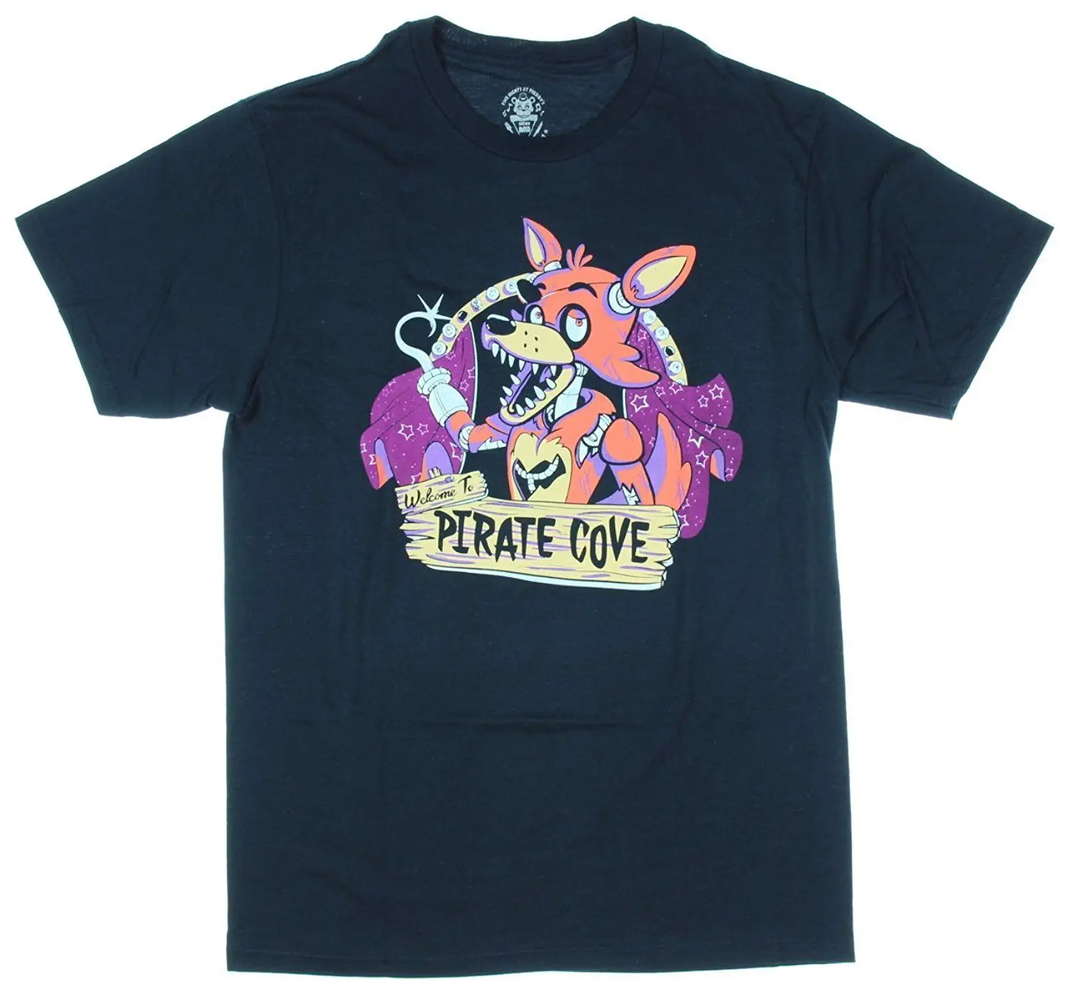 

Five Nights At Freddy's Pirates Cove Navy Men's T-Shirt New Man Fashion Round Collar T Shirt Top Tee Basic Tops