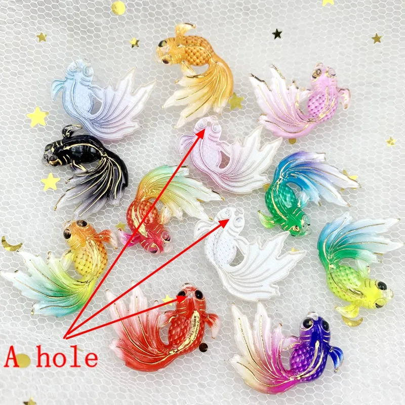 10 шт. Акриловые стразы рыбки для женщин Броши Подвески яркий Карп и золотая рыбка