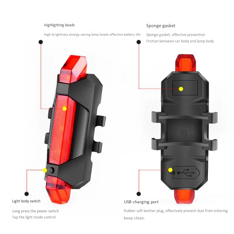 

Bike Light Set USB Rechargeable Waterproof 4000MAh Front Headlight with Phone Holder and 4 Modes Tail Light