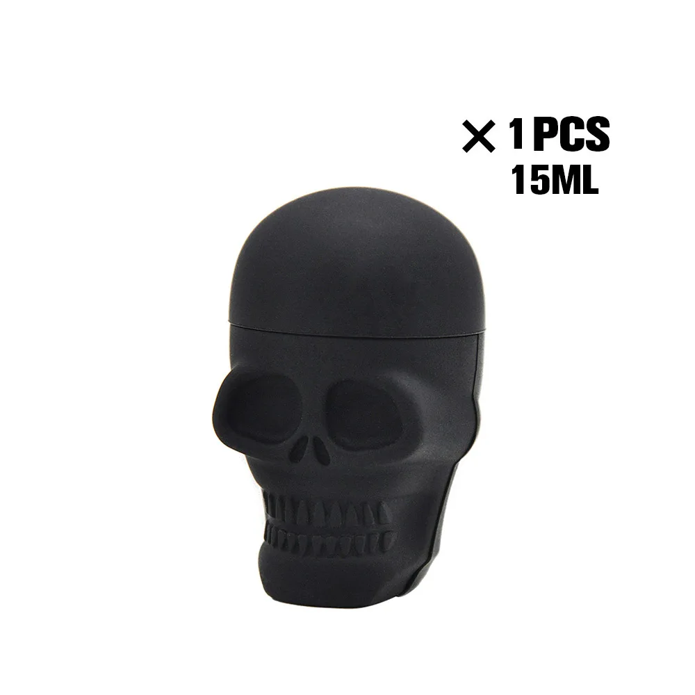 Black-15ML 2 размеры силиконовый контейнер антипригарное силиконовые баночки контейнеры для хранения масла ящик для банки контейнер Череп Форма - Цвет: Black-15ML