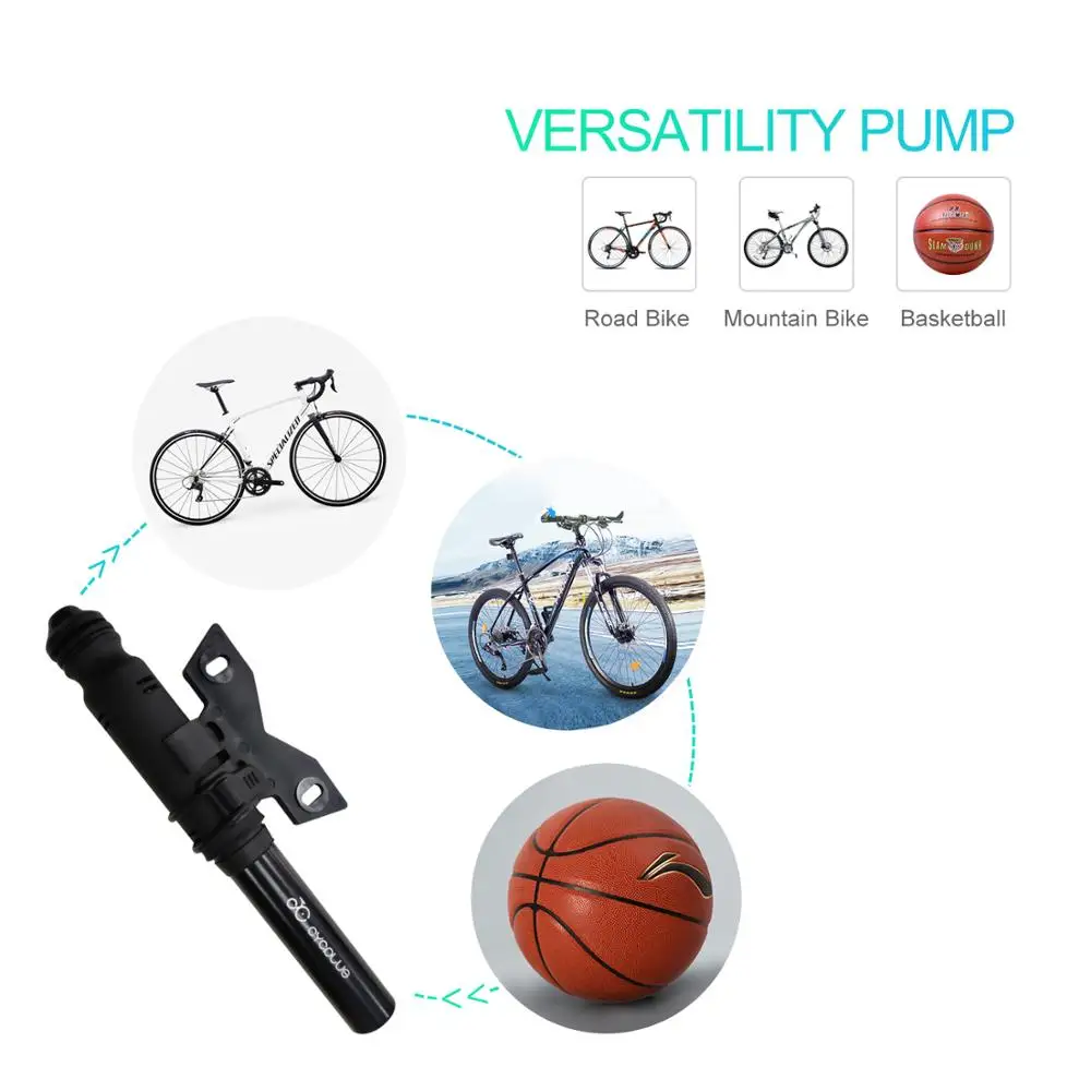 

CYCPLUS Mini Bicycle Pump Aluminum Alloy Cycling Hand Air Pump Ball Tire Inflator MTB Mountain Road Bike Accessories