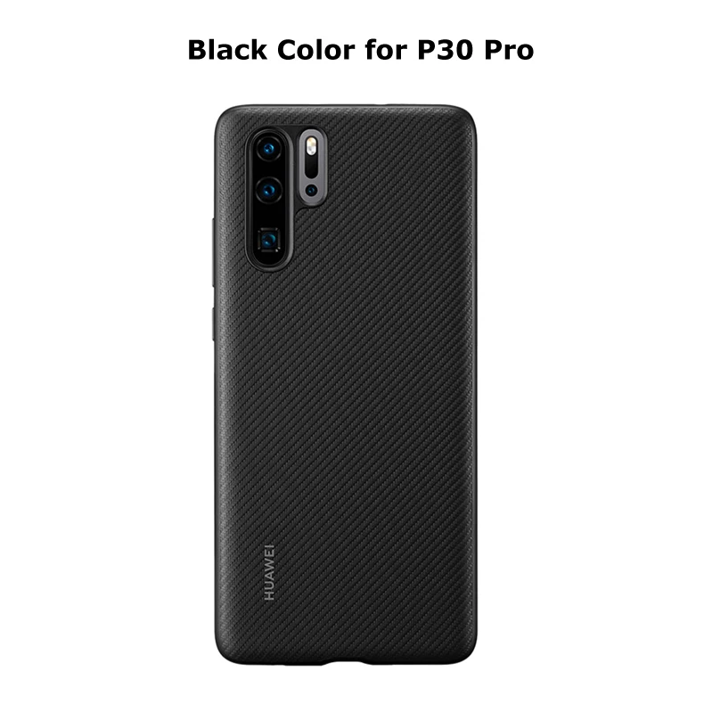 Black for P30 Pro Чехол для HUAWEI P30 P30 Pro, Официальный чехол с полным покрытием, предотвращает появление отпечатков пальцев, микрофибра, кожа P30, задняя крышка - Цвет: Black for P30 Pro