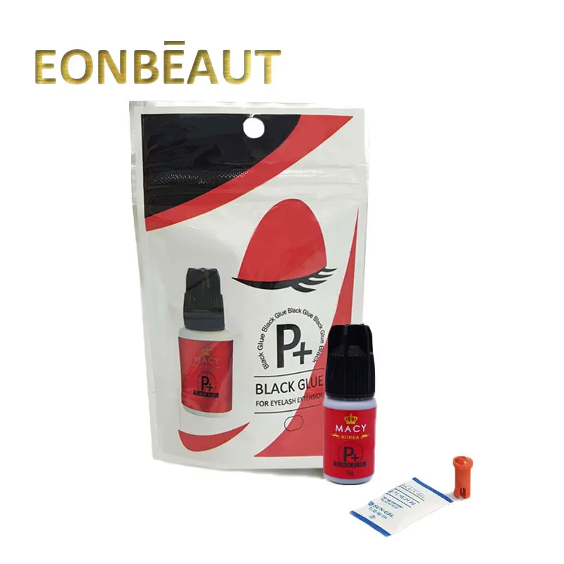 Клей для наращивания ресниц MACY Type P + черный 2 бутылки 5 мл 1 сек|Клей ресниц| |