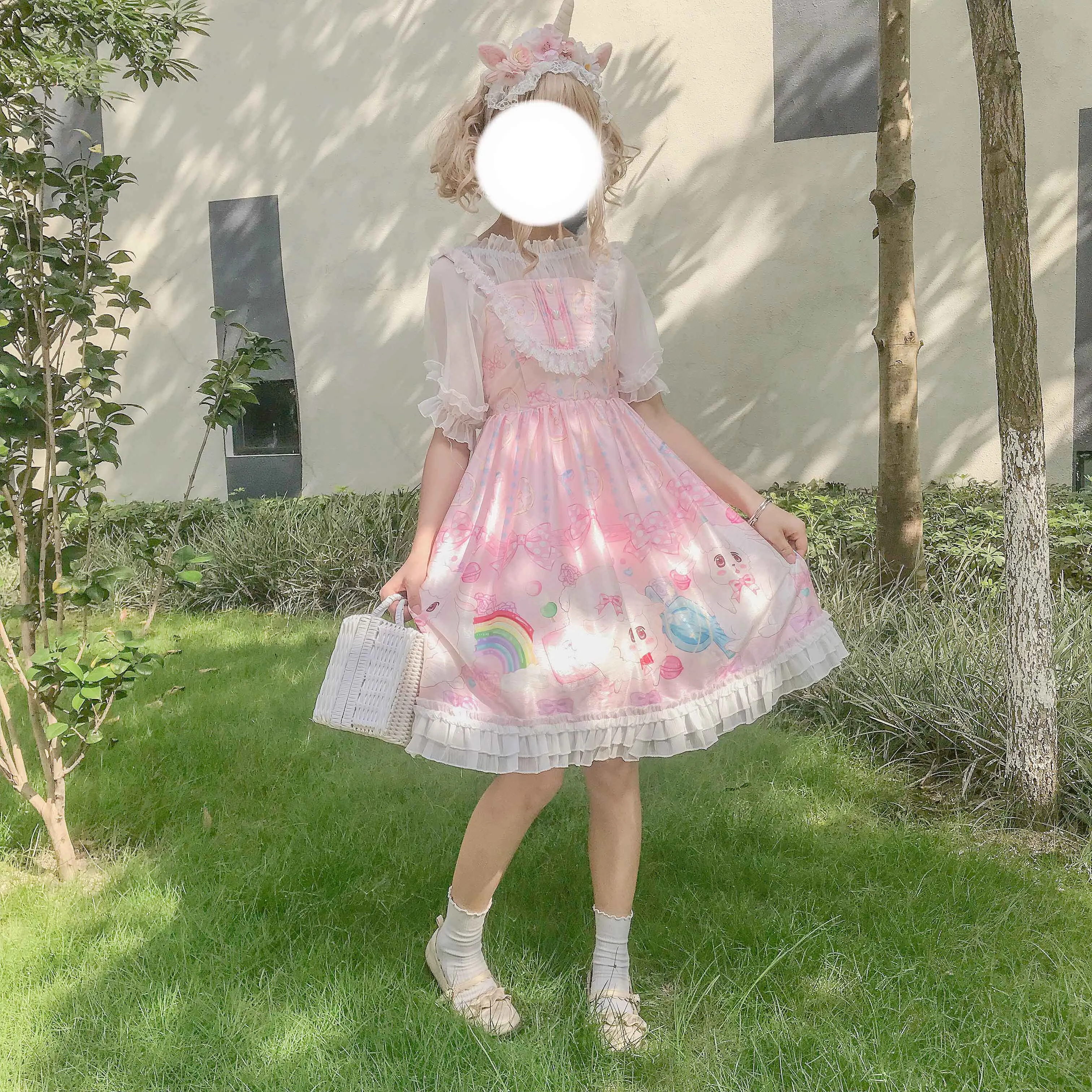 Женское летнее платье с принтом овечки 4 цвета | Женская одежда