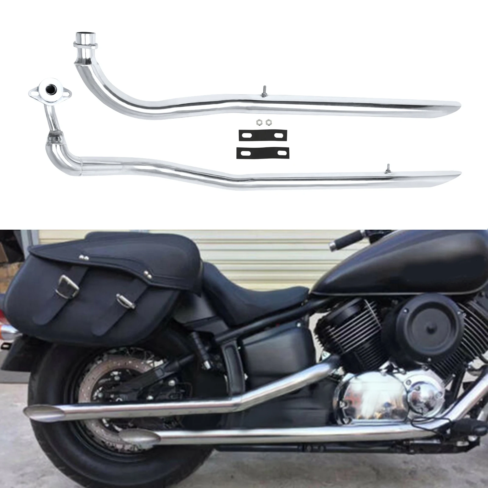 Для Yamaha V Star Drag 1100 XVS1100 мотоцикл Clash кроя вытяжные вентиляционные трубы