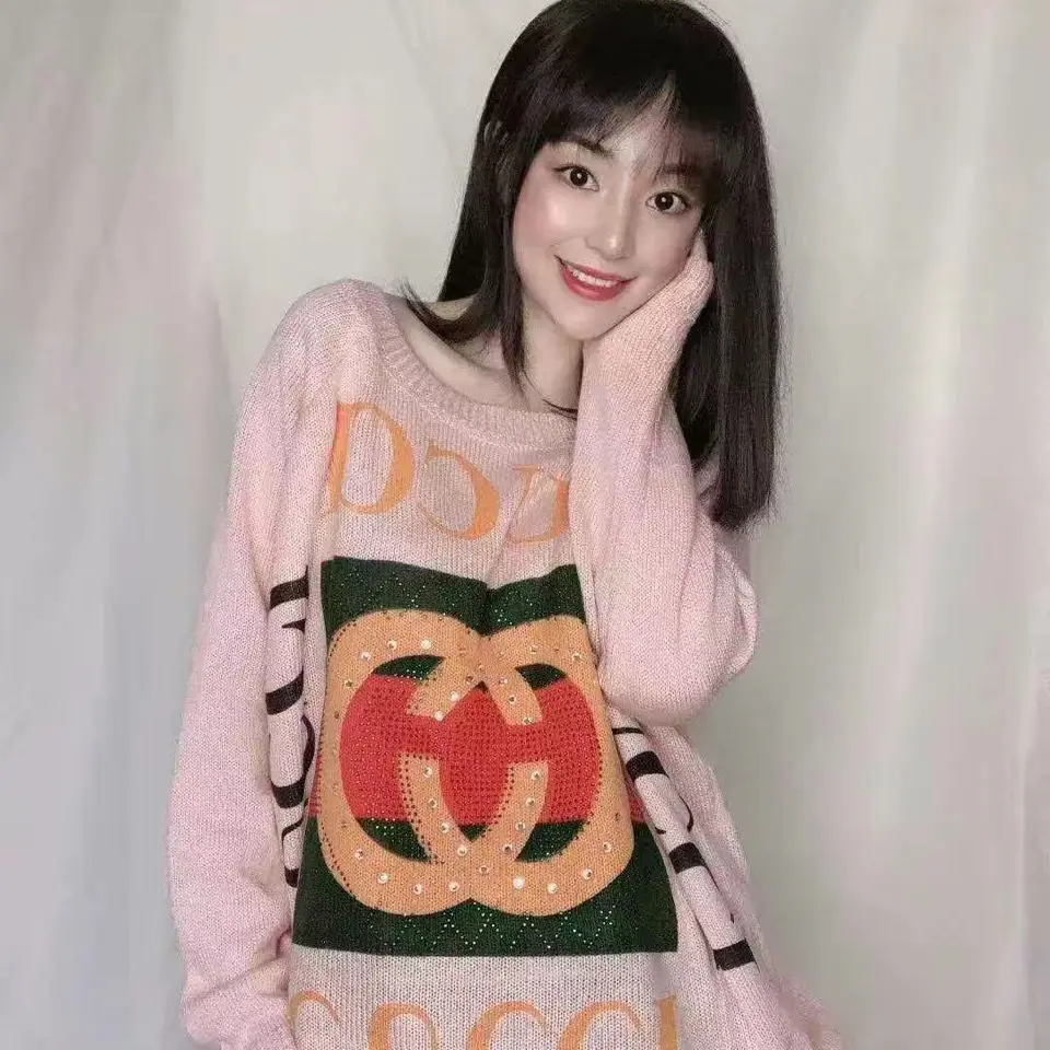 

Sweater women's 2021 spring dress loose letter print lazy style T-shirt