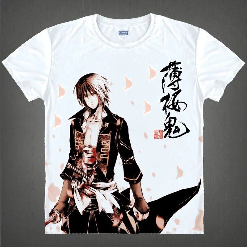Футболка с принтом Аниме Hakuouki Hijikata Toshizo Yukimura Jiziru для косплея мужские футболки