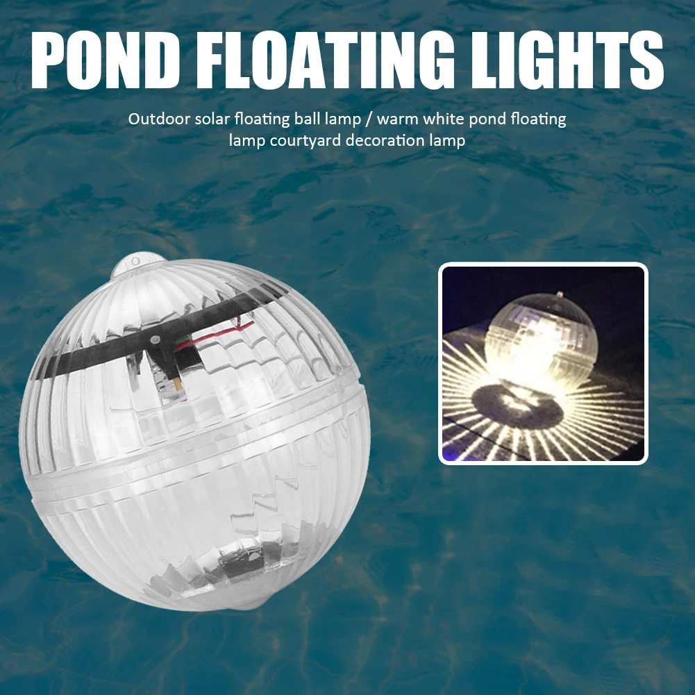 

ABS Plastic LED Solar Floating Light Pond Swimming Pool Waterproof Colorful Ball Lamp Kids Bath Tub Toys Home Party Decoration
