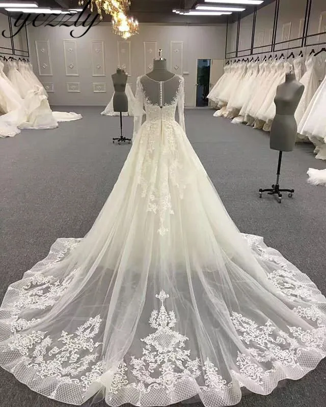 Vestido De Noiva 2019 сексуальное кружевное свадебное платье со съемной юбкой одежда с