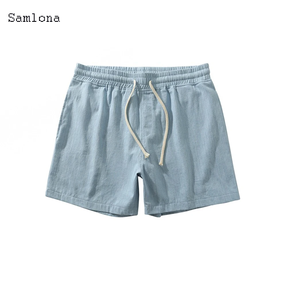 Comfortable Convenient Elastic Waist Denim Shorts Men clothing New Retro Distressed Microelastic Cropped Casual Trousers Mens