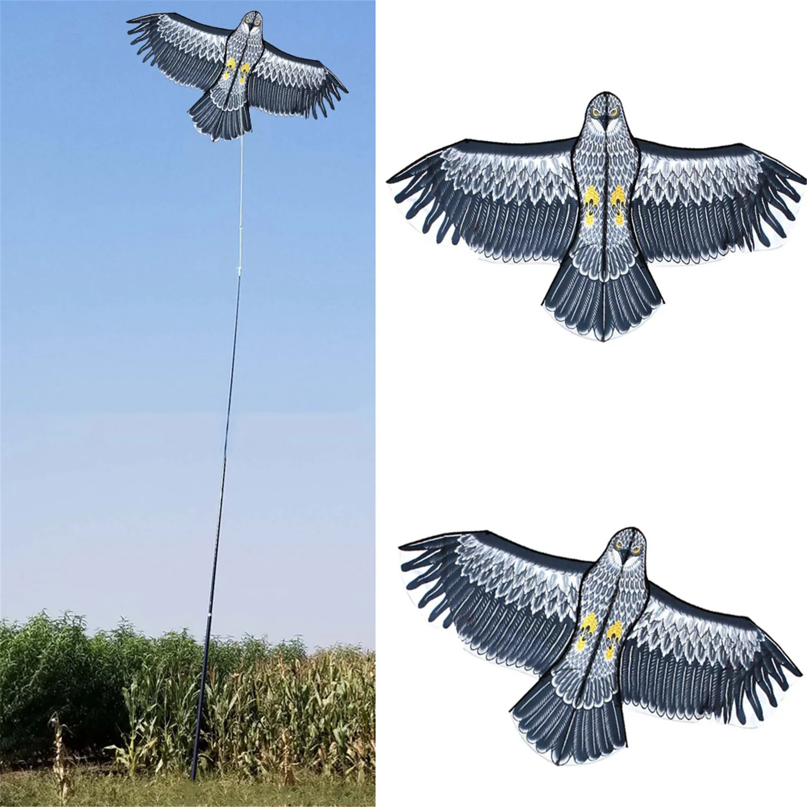 Emulation Flying Drive Bird Kite Light Weight Easy to Assemble Bird Kite for Garden Yard Farm