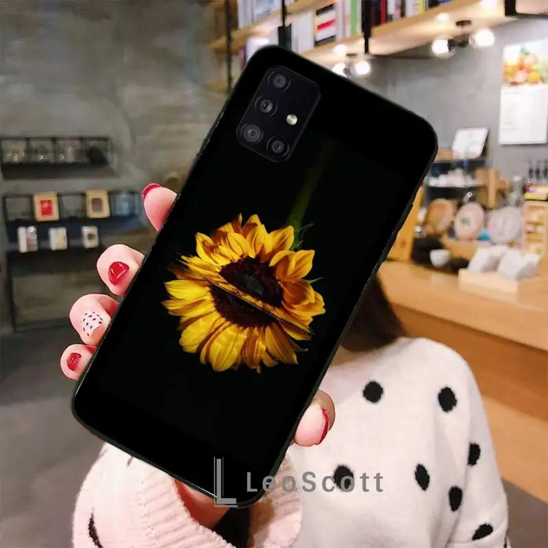 Beautiful yellow sunflower Phone Case For Samsung A40 A31 A50 A51 A71 A20E A20S S8 S9 S10 S20 Plus note 20 ultra | Мобильные