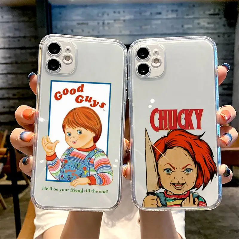 

Chucky Phone Case For iphone 13 12 11 8 7 plus mini x xs xr pro max Transparent soft