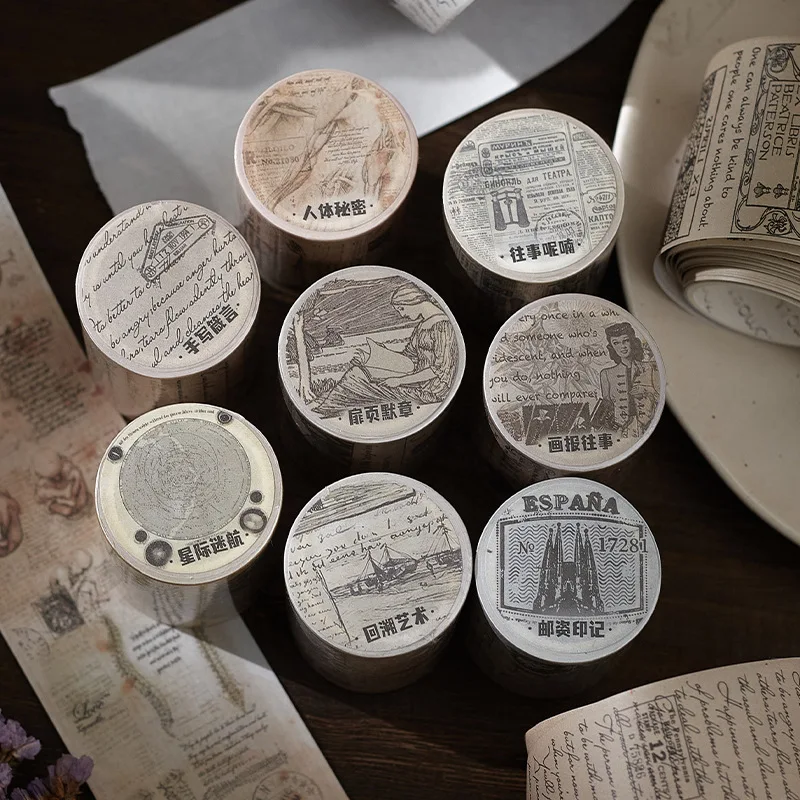 Винтажная лента Washi античная японская Маскировочная искусственная кожа