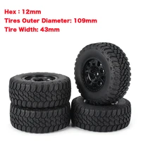 austar 2 8 inch 4pcs 109mm rubber rim tyre tire wheel for 110 rc short truck car hsp hpi component spare parts accessories