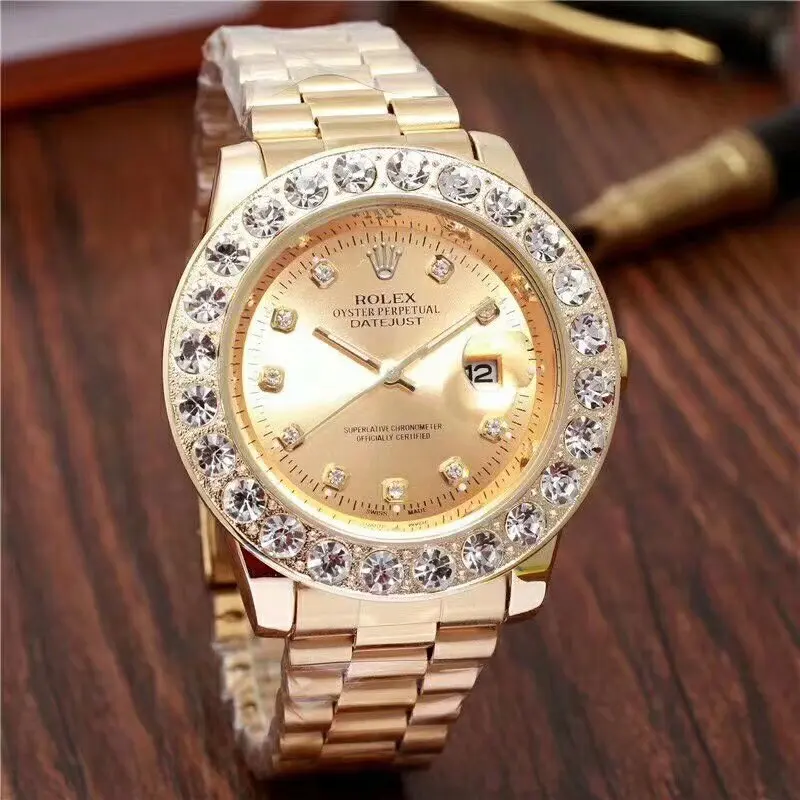 

NEW Hot high quality Mens Womens Quartz Watch Fashion Gift Gold Casual Waterproof Watches