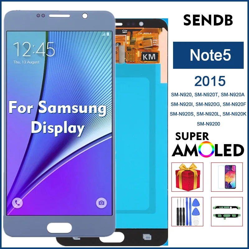 

Original Super Amoled For Samsung Galaxy Note5 SM N920 N920T N920A N920I N920G LCD Display With Touch Screen Digitizer Assembly