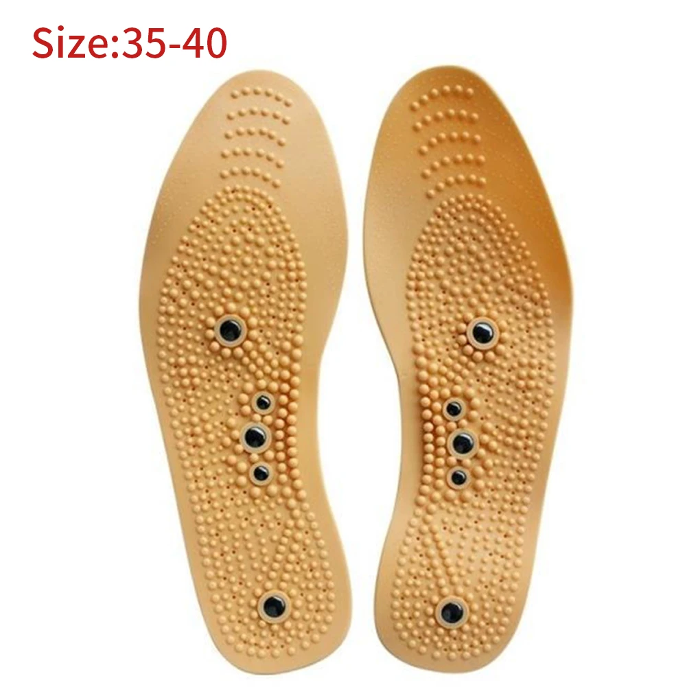 

1 Pair Foot Therapy Breathable Reflexology Weight Loss Acupressure Cutable Pain Relief Magnetic Massaging Shoe Insole Unisex