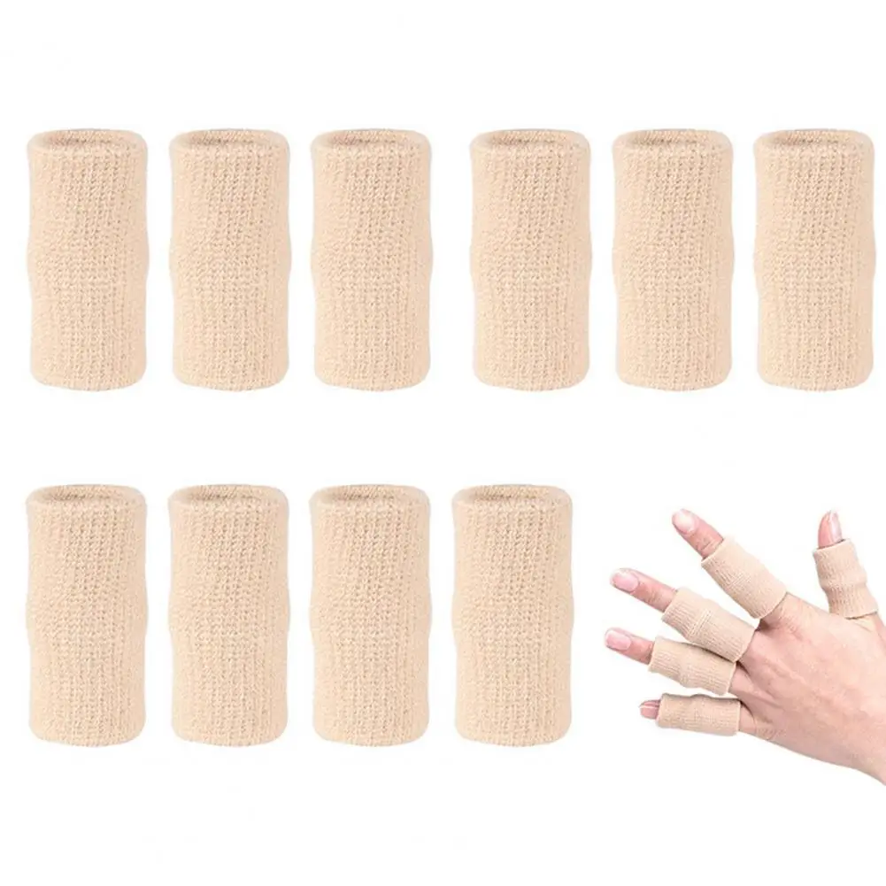 

10Pcs Finger Guard Sleeves Arthritis Support High Elasticity Sports Comfortable Thumb Protector for Basketball Volleyball