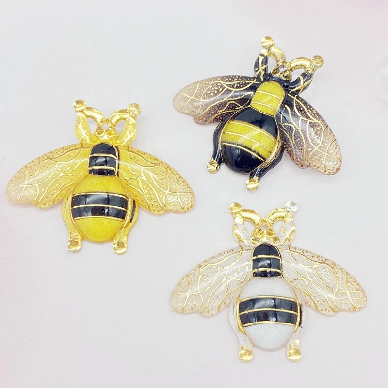 Новинка 10 шт. акриловые бусины в виде пчелы с плоской задней частью скульптура