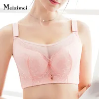 Meizimei, женский бюстгальтер, сексуальный, без косточек, плюс, большой размер, на косточках, размера плюс, бюстгальтер для девушек, Дамское тонкое кружевное нижнее белье, цветочное нижнее белье
