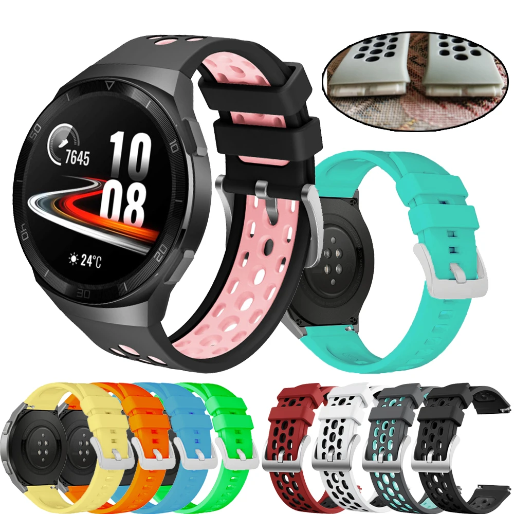 Sport Silicone Watch Strap For Huawei watch GT 2e Smart Watch Replacement for GT2E gt2 e Wrist Band 22mm Quick install Bracelet