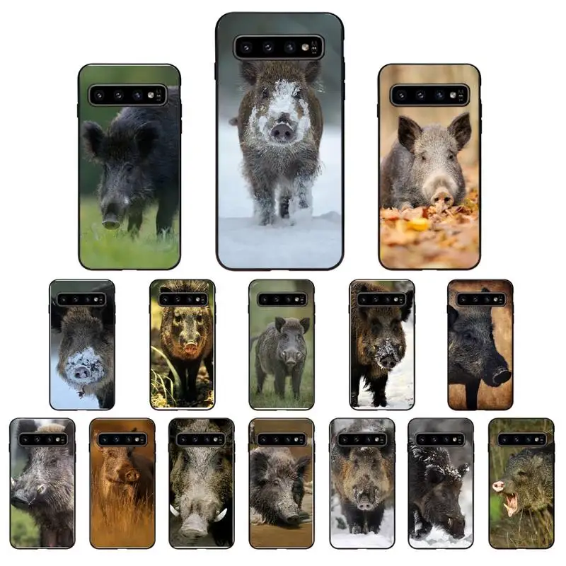 

Animal Wild Boar Phone Case For Samsung Galaxy S10E S20 Ultra S10 S21 S7 S8 S9 Plus S21Plus S20FE