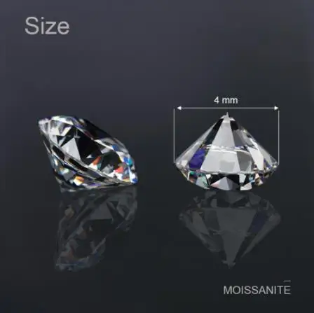 Moissanite 4 мм GH белый круг отличные Сердца и стрелы вырезанный Выращенный в