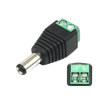 10pcs 12v 2 1 x 5 5mm dc power male plug jack adapter connector plug for cctv single color led light